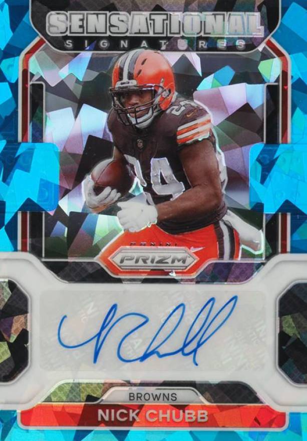 2021 Panini Prizm Sensational Signatures Nick Chubb #SSNC Football Card