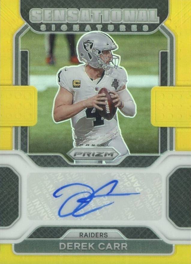 2021 Panini Prizm Sensational Signatures Derek Carr #SSDC Football Card