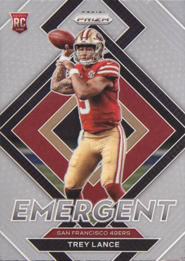 2021 Panini Prizm Emergent Trey Lance #E3 Football Card