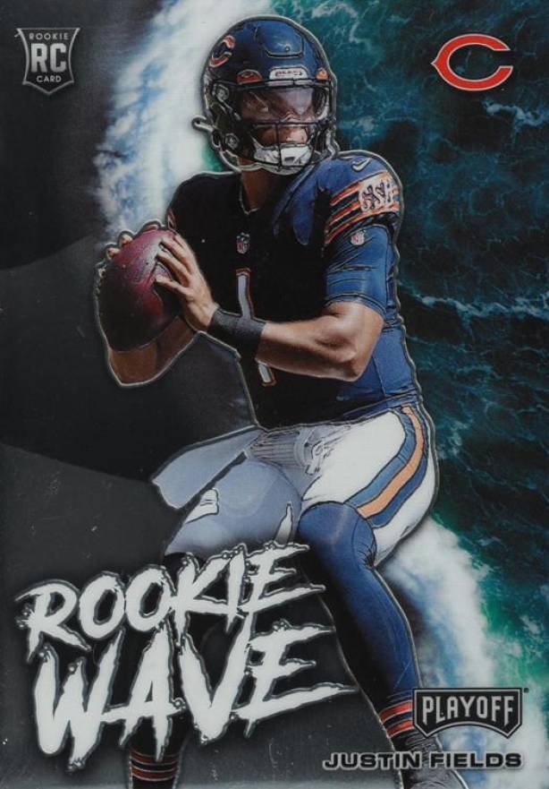 2021 Panini Playoff Rookie Wave Justin Fields #RWJFI Football Card