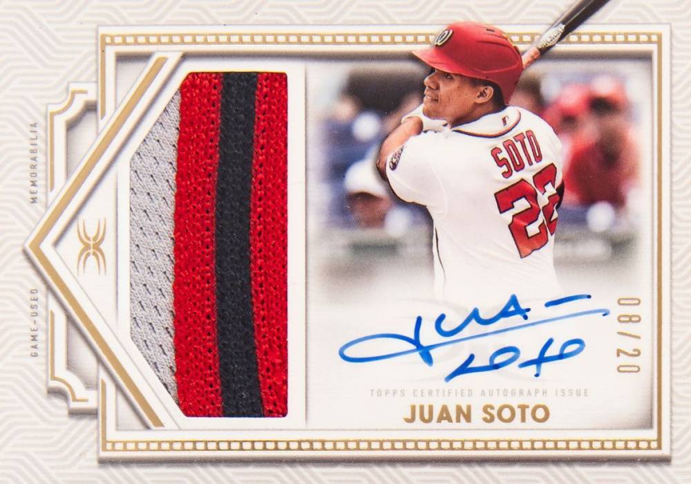 2022 Topps Definitive Framed Autograph Patch Collection Juan Soto #FACJS Baseball Card