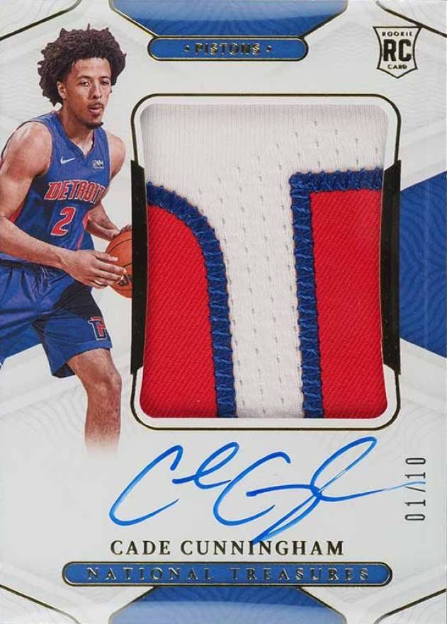 2021 Panini National Treasures Cade Cunningham #123 Basketball Card