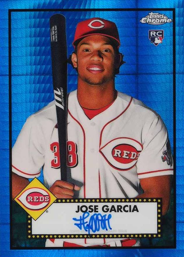 2021 Topps Chrome Platinum Anniversary Autographs Jose Garcia #JGC Baseball Card