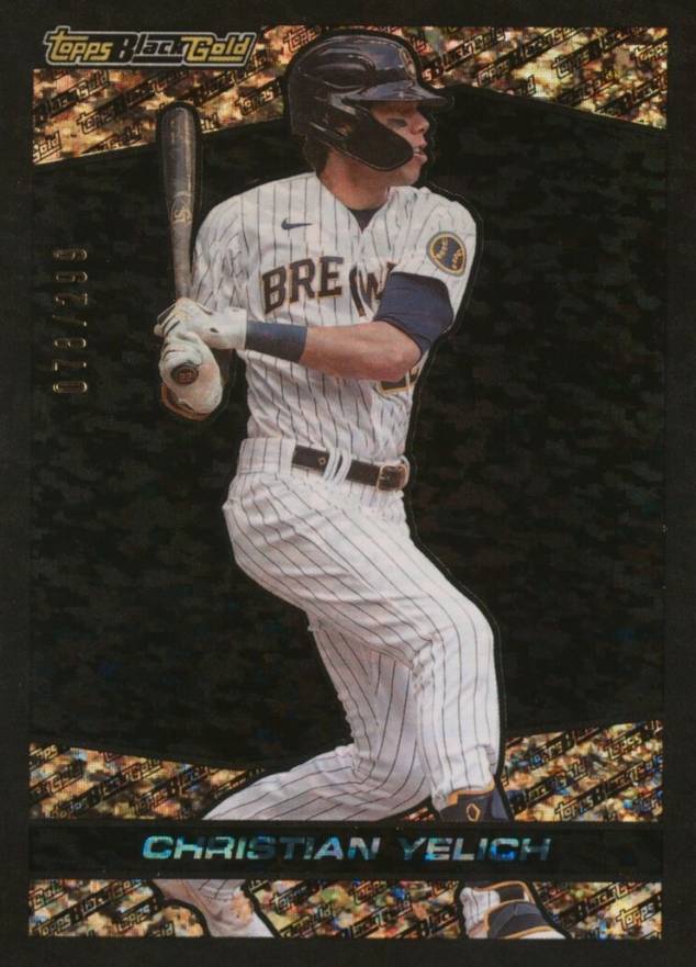 2021 Topps Update Black Gold Christian Yelich #BG9 Baseball Card