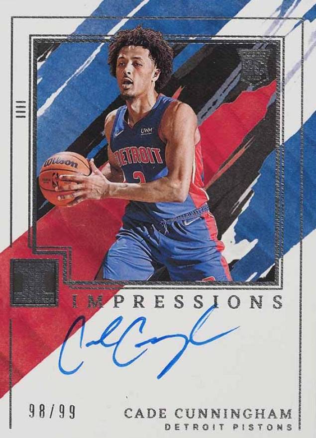 2021 Panini Impeccable Impressions Signatures Cade Cunningham #IMCAD Basketball Card