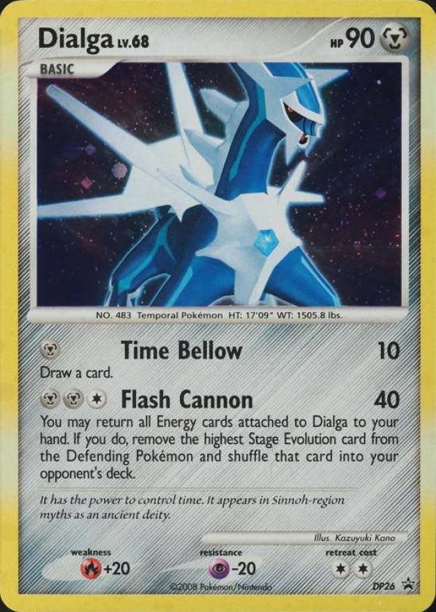 2008 Pokemon Diamond & Pearl Black Star Promo Dialga-Holo #DP26 TCG Card