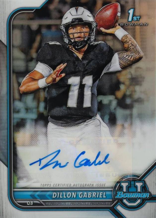 2021 Bowman University Chrome Prospect Autographs Dillon Gabriel #DG Football Card