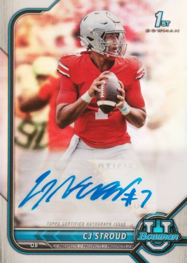 2021 Bowman University Chrome Prospect Autographs CJ Stroud #CS Football Card