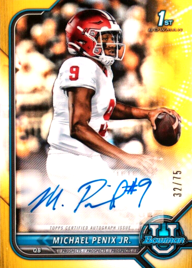 2021 Bowman University Chrome Prospect Autographs Michael Penix Jr. #MP Football Card