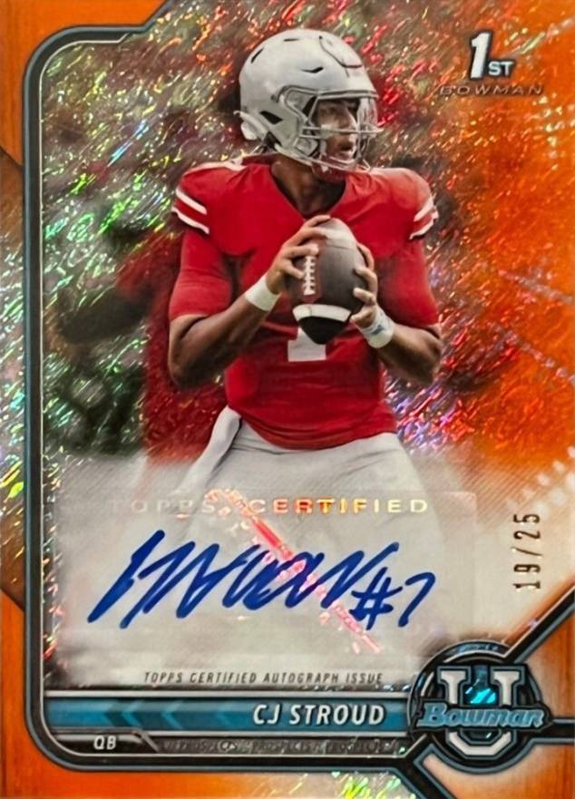 2021 Bowman University Chrome Prospect Autographs CJ Stroud #CS Football Card