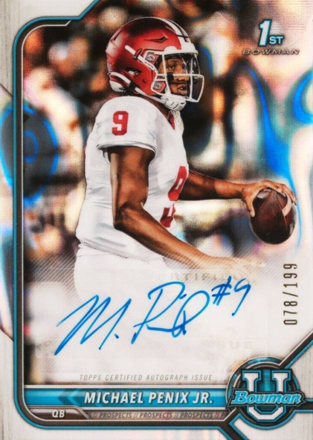 2021 Bowman University Chrome Prospect Autographs Michael Penix Jr. #MP Football Card