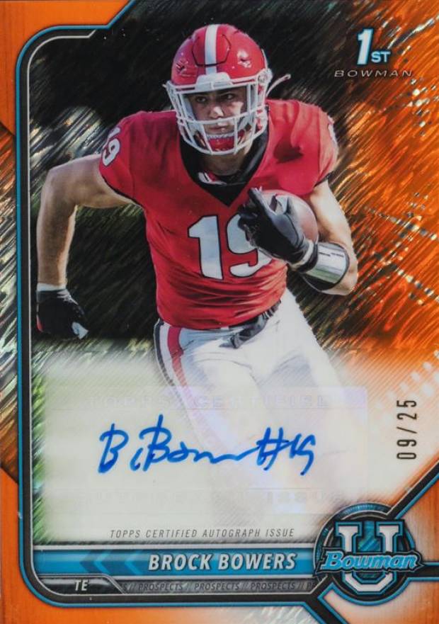 2021 Bowman University Chrome Prospect Autographs Brock Bowers #BB Football Card