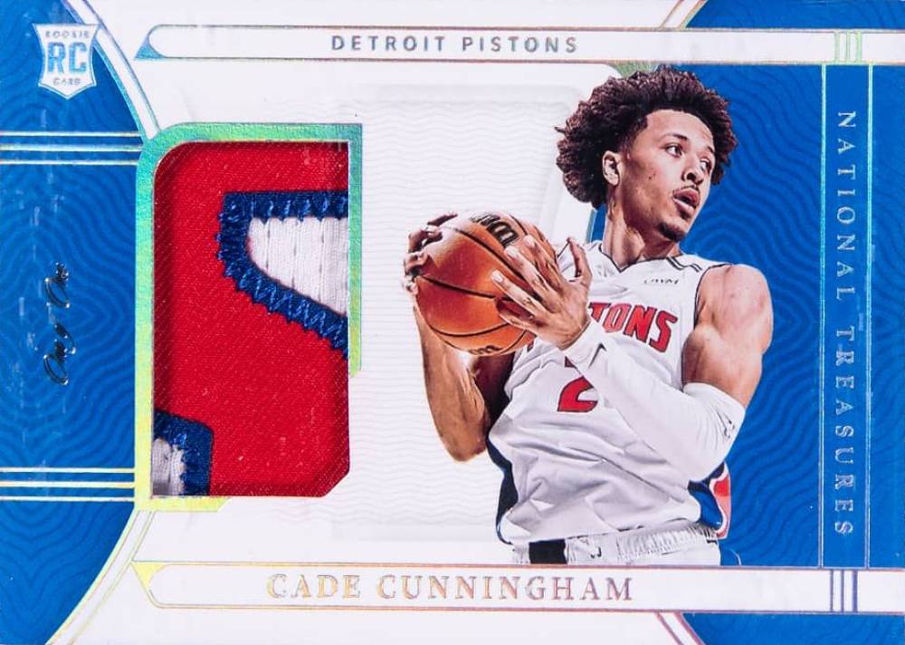 2021 Panini National Treasures Rookie Materials Cade Cunningham #CCM Basketball Card