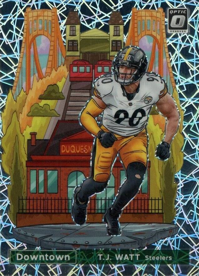 2021 Panini Donruss Optic Downtown T.J. Watt #DT17 Football Card