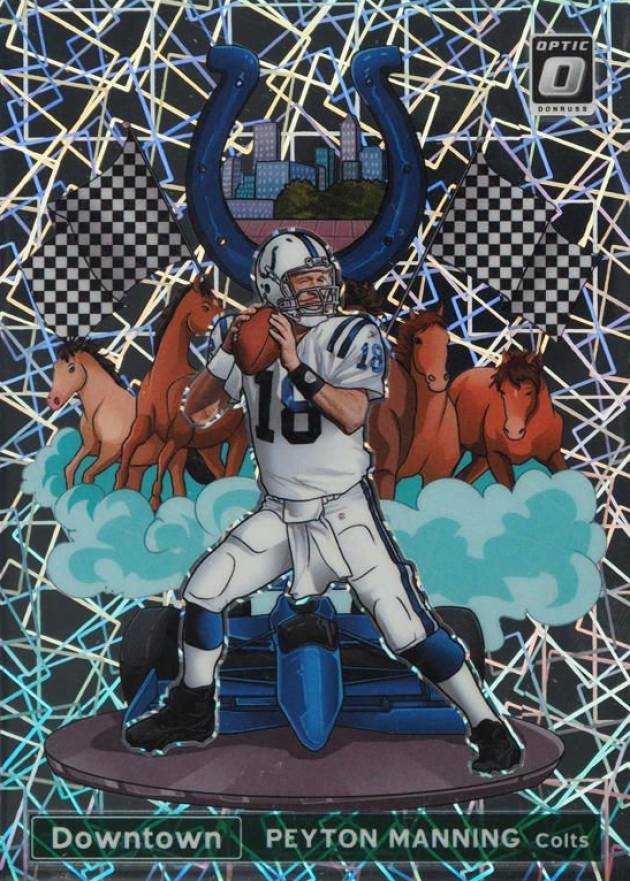 2021 Panini Donruss Optic Downtown Peyton Manning #DT18 Football Card