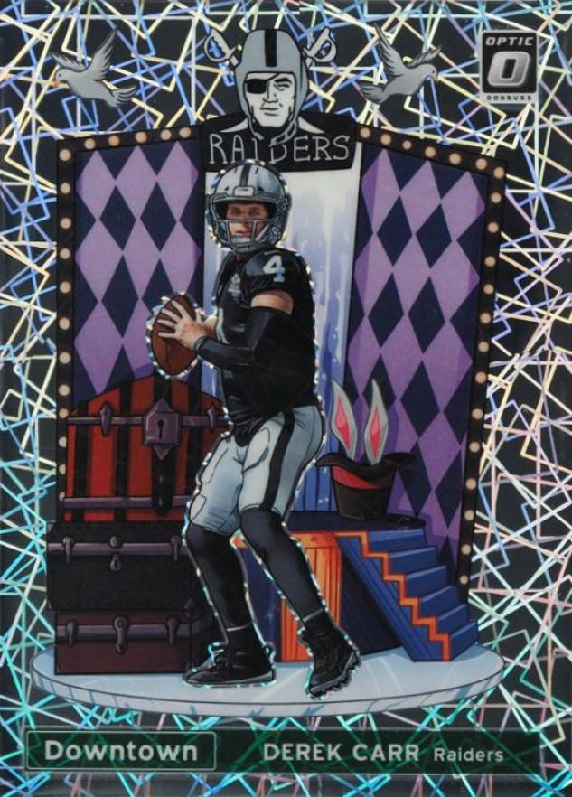 2021 Panini Donruss Optic Downtown Derek Carr #DT26 Football Card