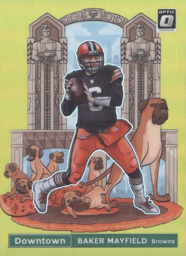 2021 Panini Donruss Optic Downtown Baker Mayfield #DT11 Football Card