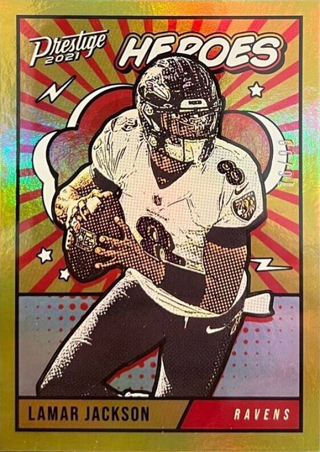 2021 Panini Prestige Heroes Lamar Jackson #HE-2 Football Card