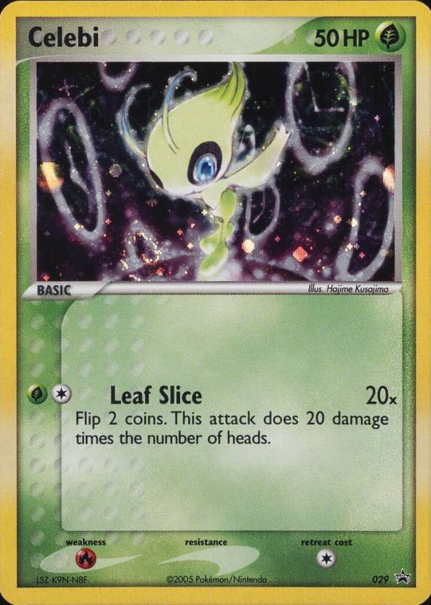 2005 Pokemon Black Star Promos Celebi-Holo #29 TCG Card