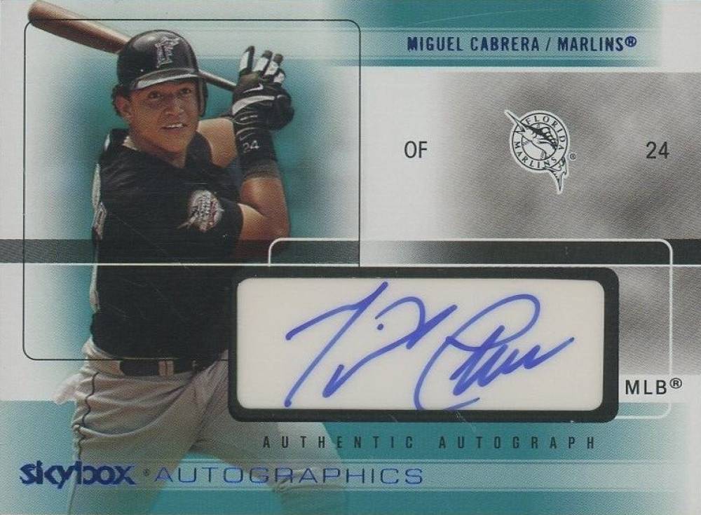 2005 Skybox Autographics Autographics Miguel Cabrera #AGMGC Baseball Card