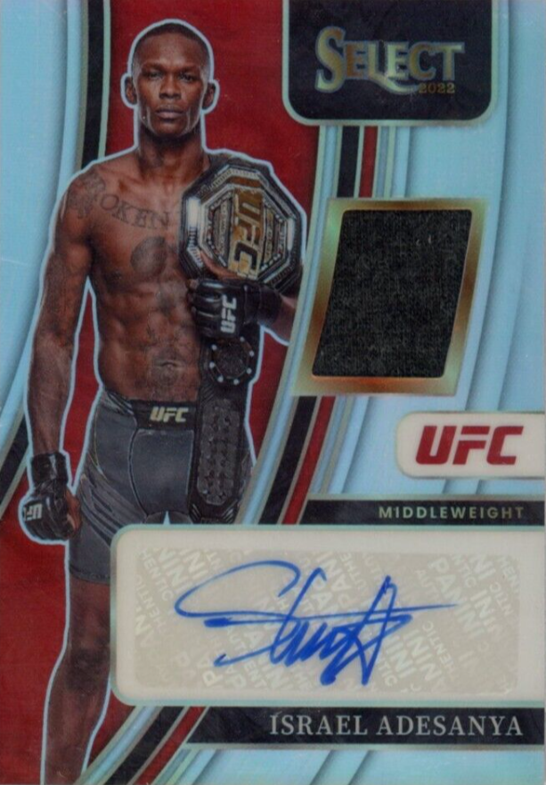 2022 Panini Select UFC Autographed Memorabilia Israel Adesanya #AMIAD Other Sports Card