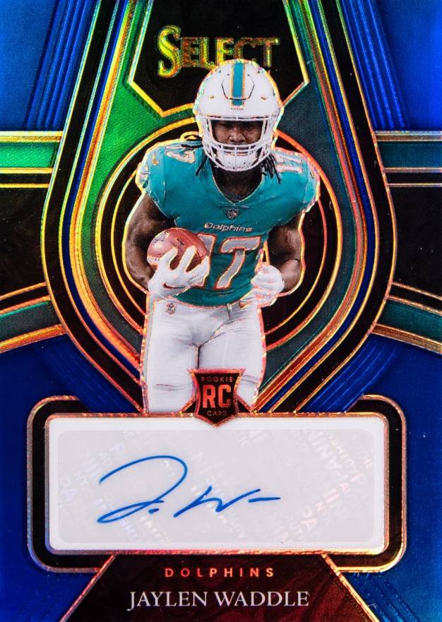 2021 Panini Select Rookie Signatures Jaylen Waddle #RSJWA Football Card