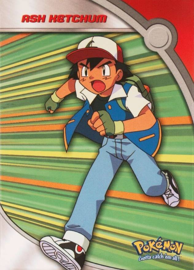 2000 Topps Pokemon TV Animation Series 2 Heroes & Villains Ash Ketchum #HV1 TCG Card