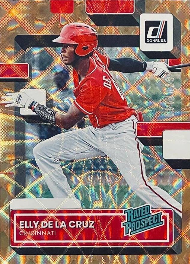 2022 Panini Donruss Rated Prospect Elly de La Cruz #RP6 Baseball Card