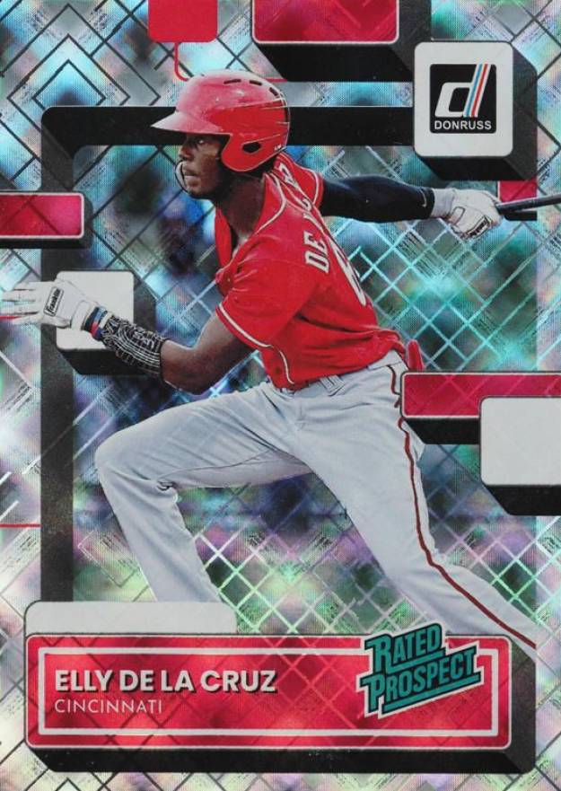 2022 Panini Donruss Rated Prospect Elly de La Cruz #RP6 Baseball Card