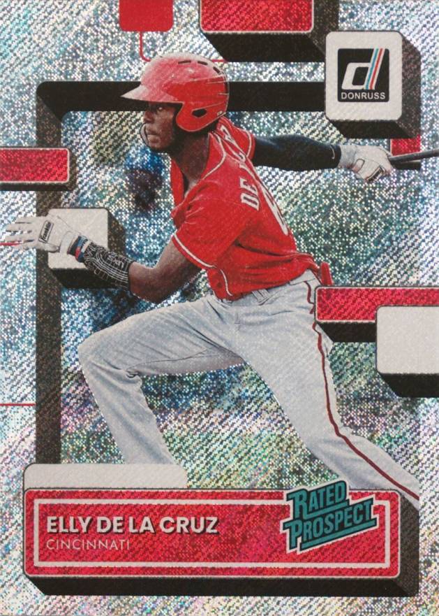 2022 Panini Donruss Rated Prospect Elly de La Cruz #RP6 Baseball Card