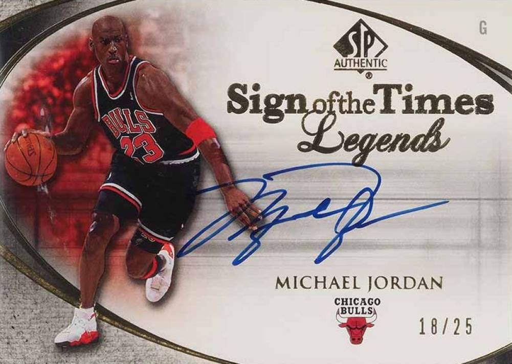 2005 SP Authentic Sign Of The Times Legends Michael Jordan #MJ Basketball Card