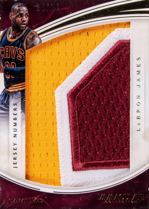 2015 Panini Immaculate Collection Jumbo Patches Team Logos LeBron James #19 Basketball Card