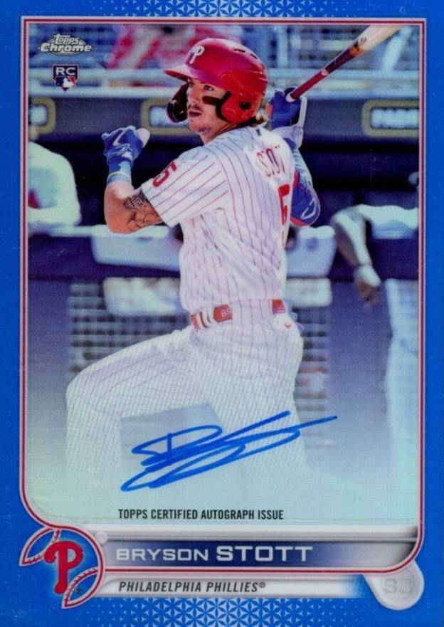 2022 Topps Chrome Rookie Autographs Bryson Stott #RABS Baseball Card