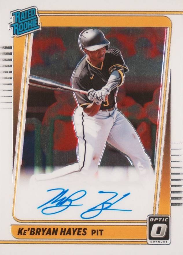 2021 Panini Donruss Optic Rated Rookie Signatures KE'Bryan Hayes #RRSKH Baseball Card