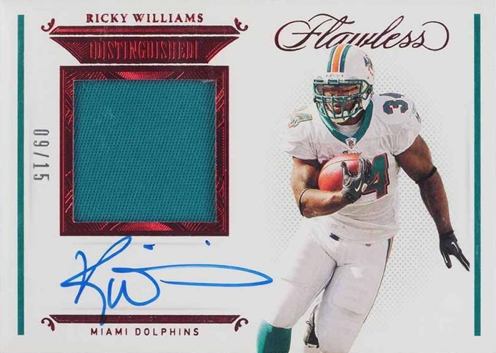 2021 Panini Flawless Distinguished Patch Autographs Ricky Williams #DPARWI Football Card