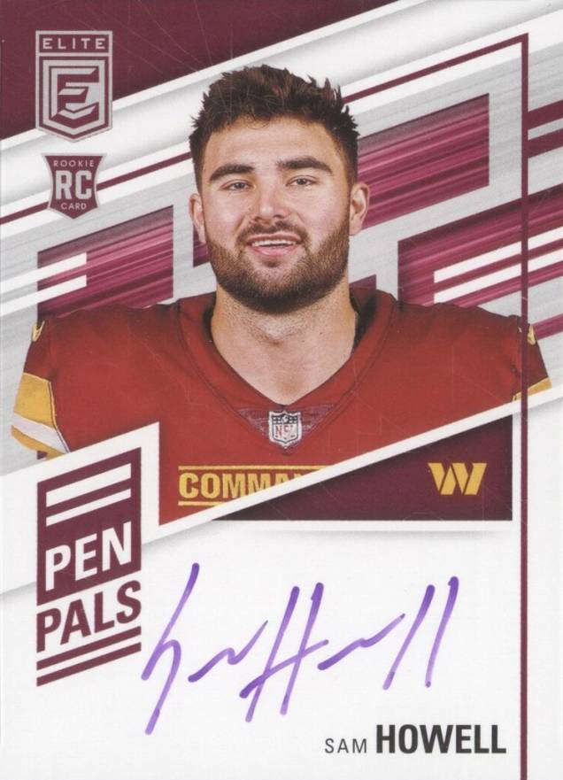 2022 Panini Donruss Elite Pen Pals Autographs Sam Howell #PPSH Football Card