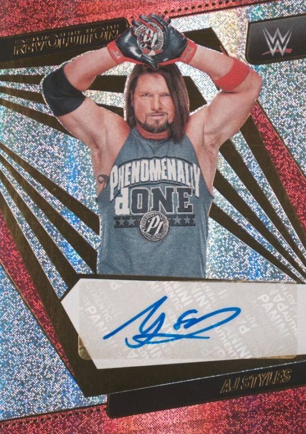 2022 Panini Revolution WWE Autographs AJ Styles #AGAJS Other Sports Card