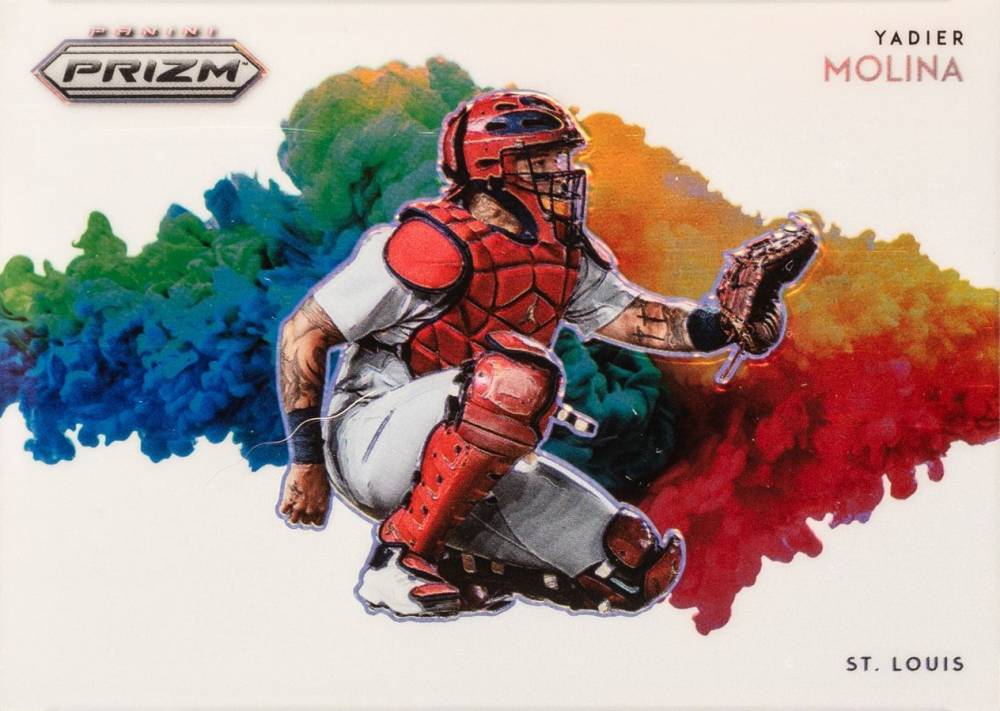 2022 Panini Prizm Color Blast Yadier Molina #CB8 Baseball Card