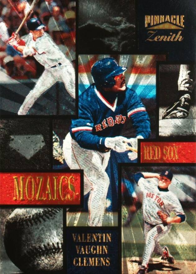 1996 Zenith Mozaics John Valentin/Roger Clemens/Mo Vaughn #9 Baseball Card