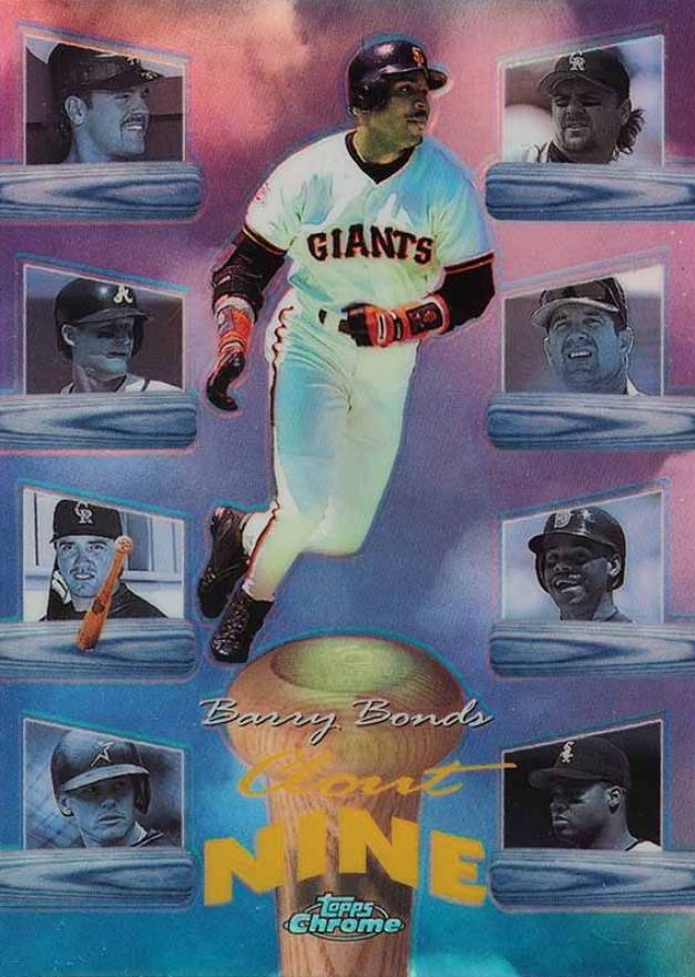 1998 Topps Chrome Clout 9 Barry Bonds #C7 Baseball Card