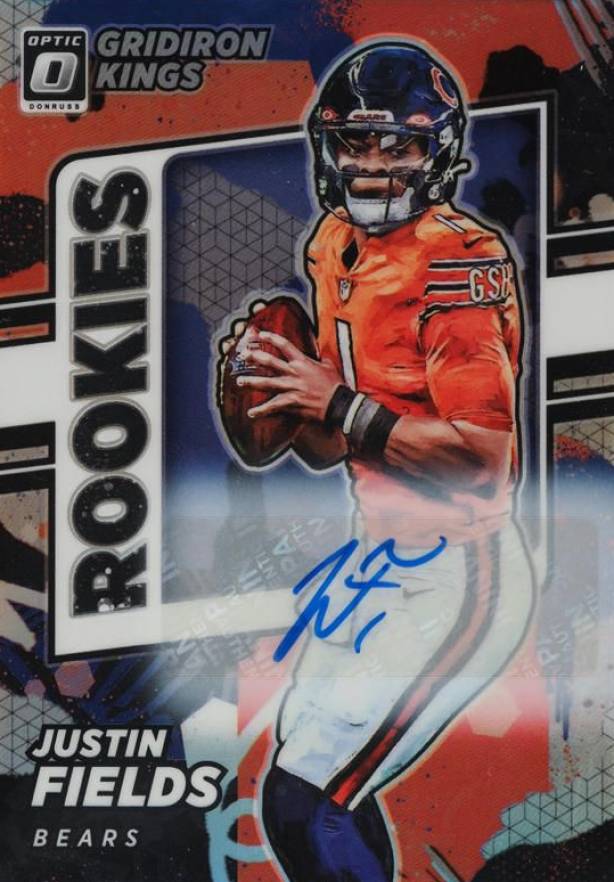 2021 Panini Donruss Optic Rookie Gridiron Kings Autographs Justin Fields #RGK4 Football Card