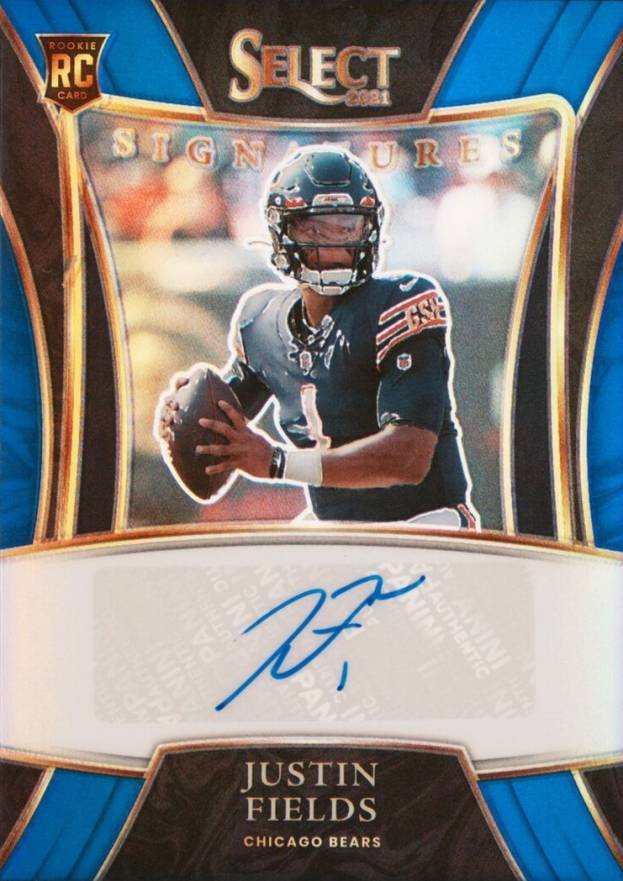 2021 Panini Select Select Signatures Prizm Justin Fields #SSPJFI Football Card