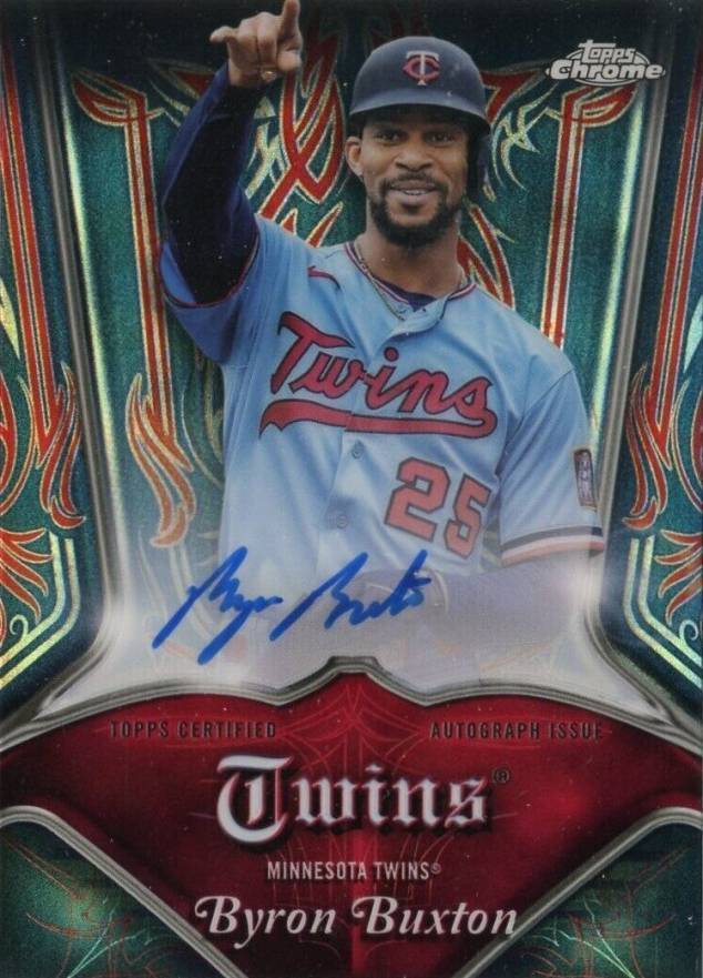 2022 Topps Chrome Club Plaques Autographs Byron Buxton #PABB Baseball Card