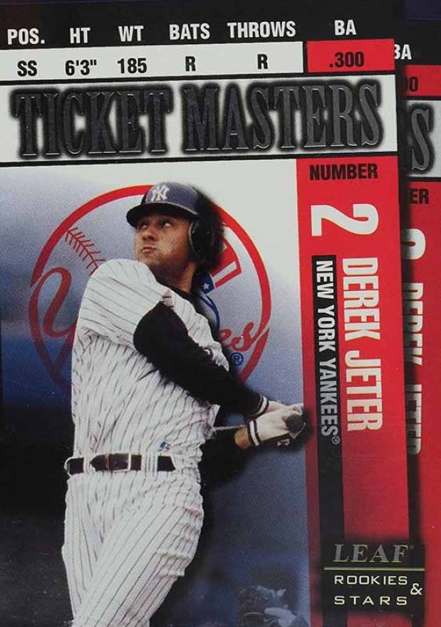 1998 Leaf Rookies & Stars Ticket Masters Derek Jeter #6 Baseball Card