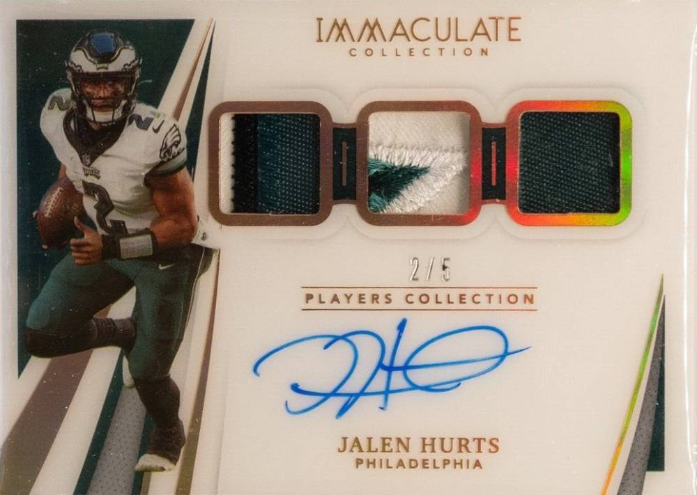 2021 Panini Immaculate Collection Players Collection Autographs Jalen Hurts #IPCJH Football Card