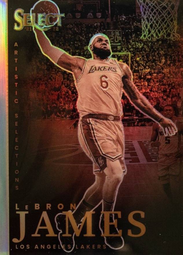 2021 Panini Select Artistic Selections LeBron James #7 Basketball Card
