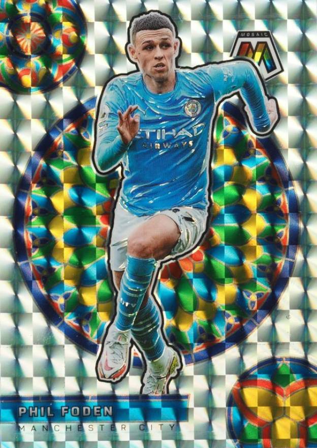 2021 Panini Mosaic Premier League Stained Glass Phil Foden #36 Soccer Card