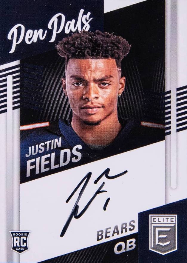 2021 Panini Donruss Elite Pen Pals Justin Fields #PPJF Football Card