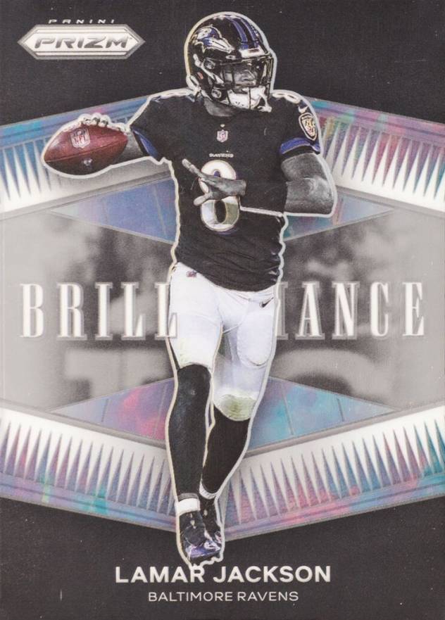 2021 Panini Prizm Brilliance Lamar Jackson #B7 Football Card