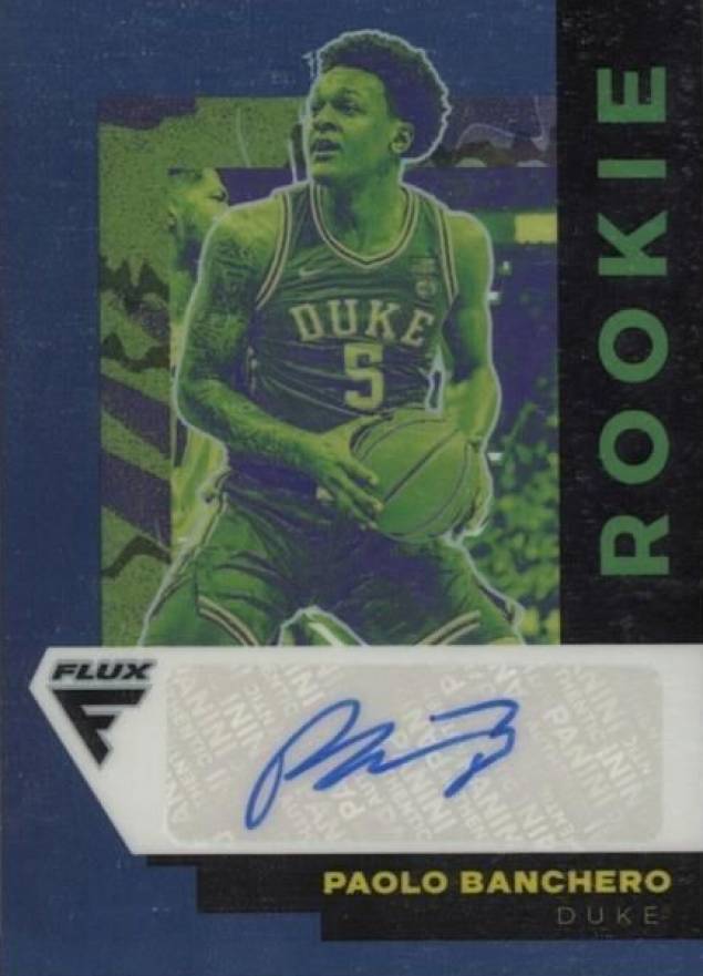 2022 Panini Chronicles Draft Picks Flux Rookie Autographs Paolo Banchero #FAPAO Basketball Card